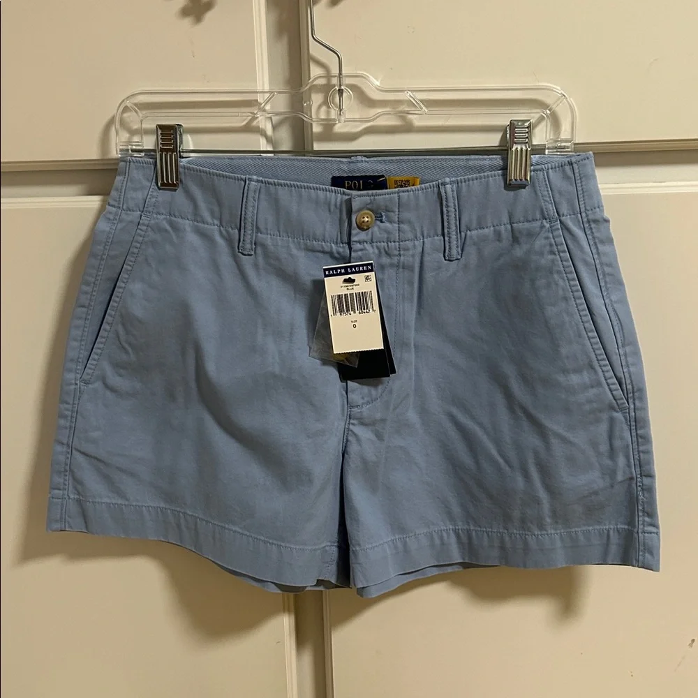 Polo by Ralph Lauren Blue Cotton Shorts NWT 0